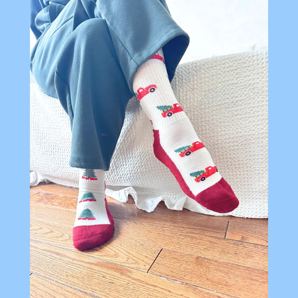 Friday Sock Co. Women's Christmas Truck Merino Wool Socks