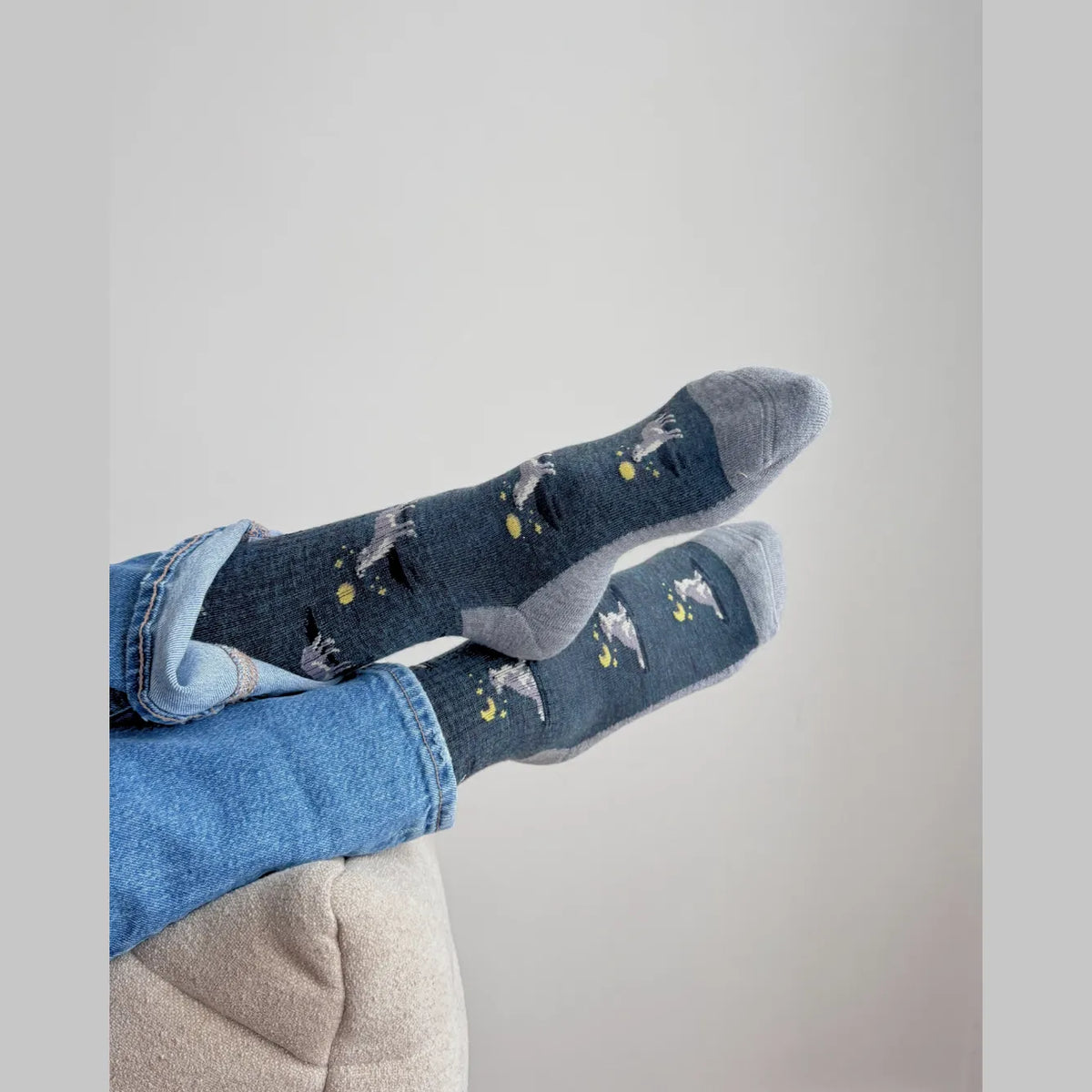 Friday Sock Co. Men's Wolf & Moon Merino Wool Socks