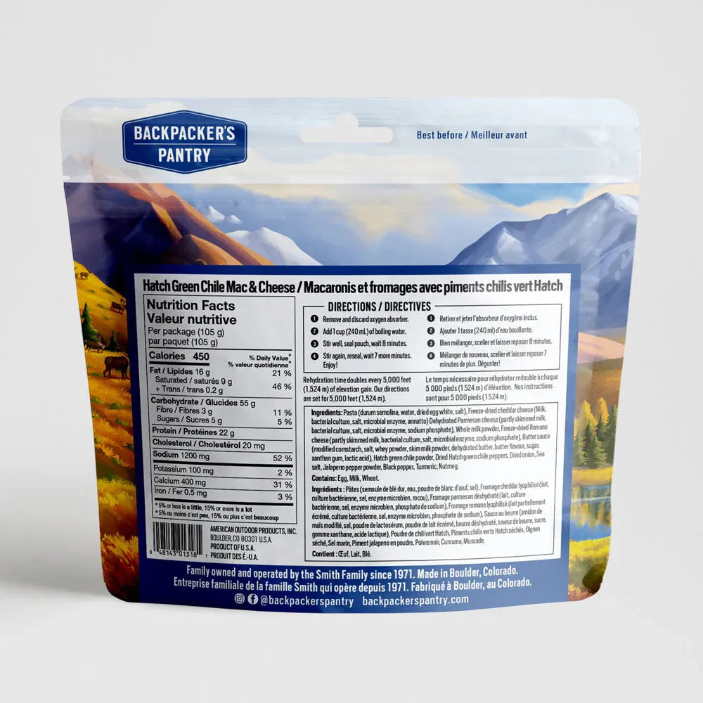 Backpacker's Pantry Hatch Chile Mac & Cheese