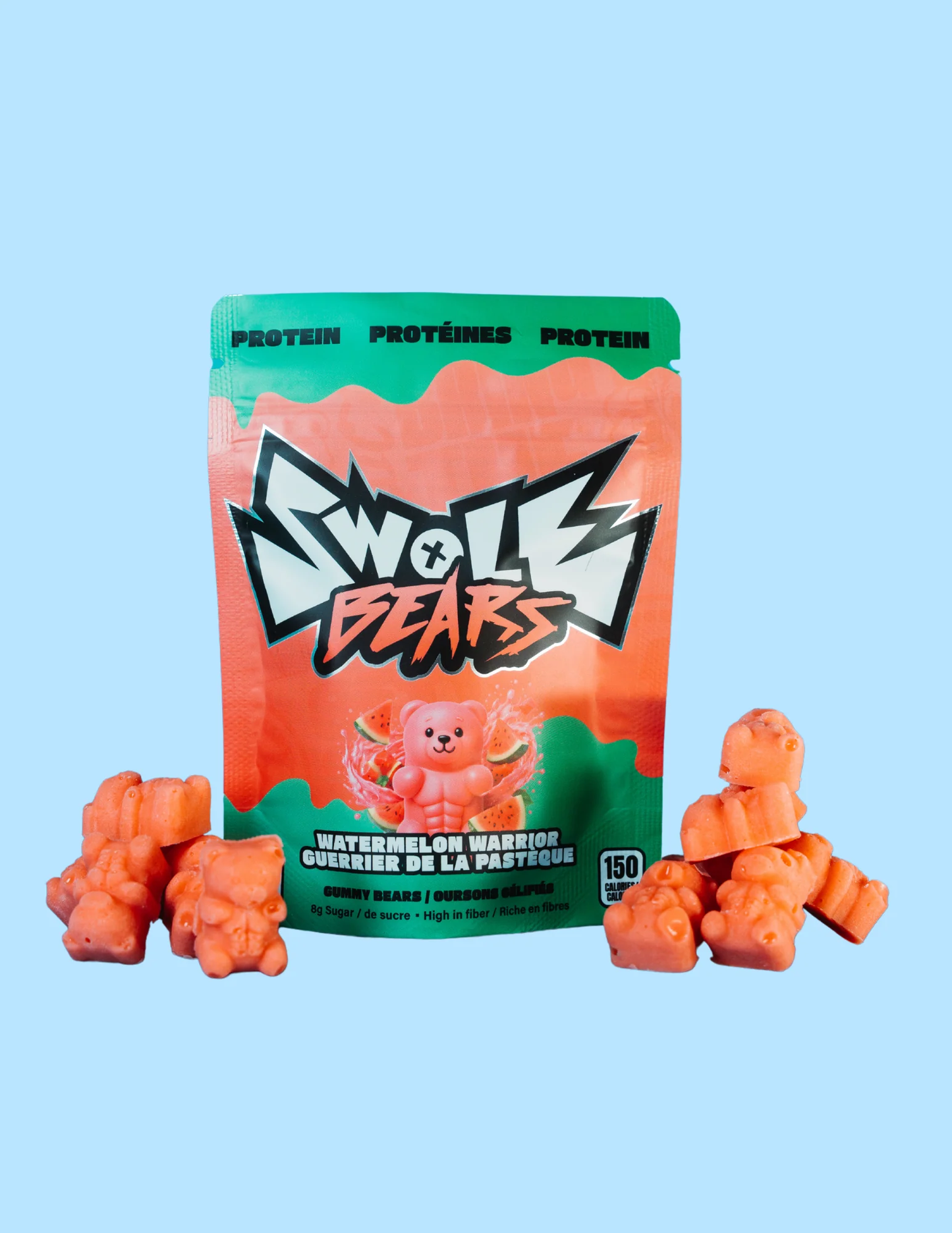 Swole Bear Watermelon Warrior Protein Gummies