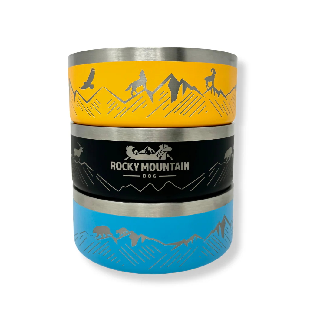 Rocky Mountain Dog Bowl Black 64oz