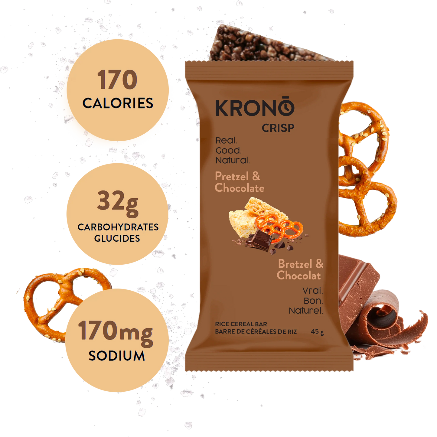 Crispy rice squares Pretzel & Chocolate