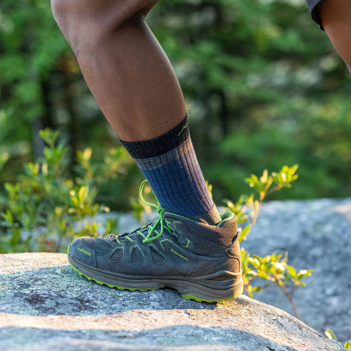Darn Tough Men's Heady Stripe 1924 Micro Crew Lightweight Hiking Socks