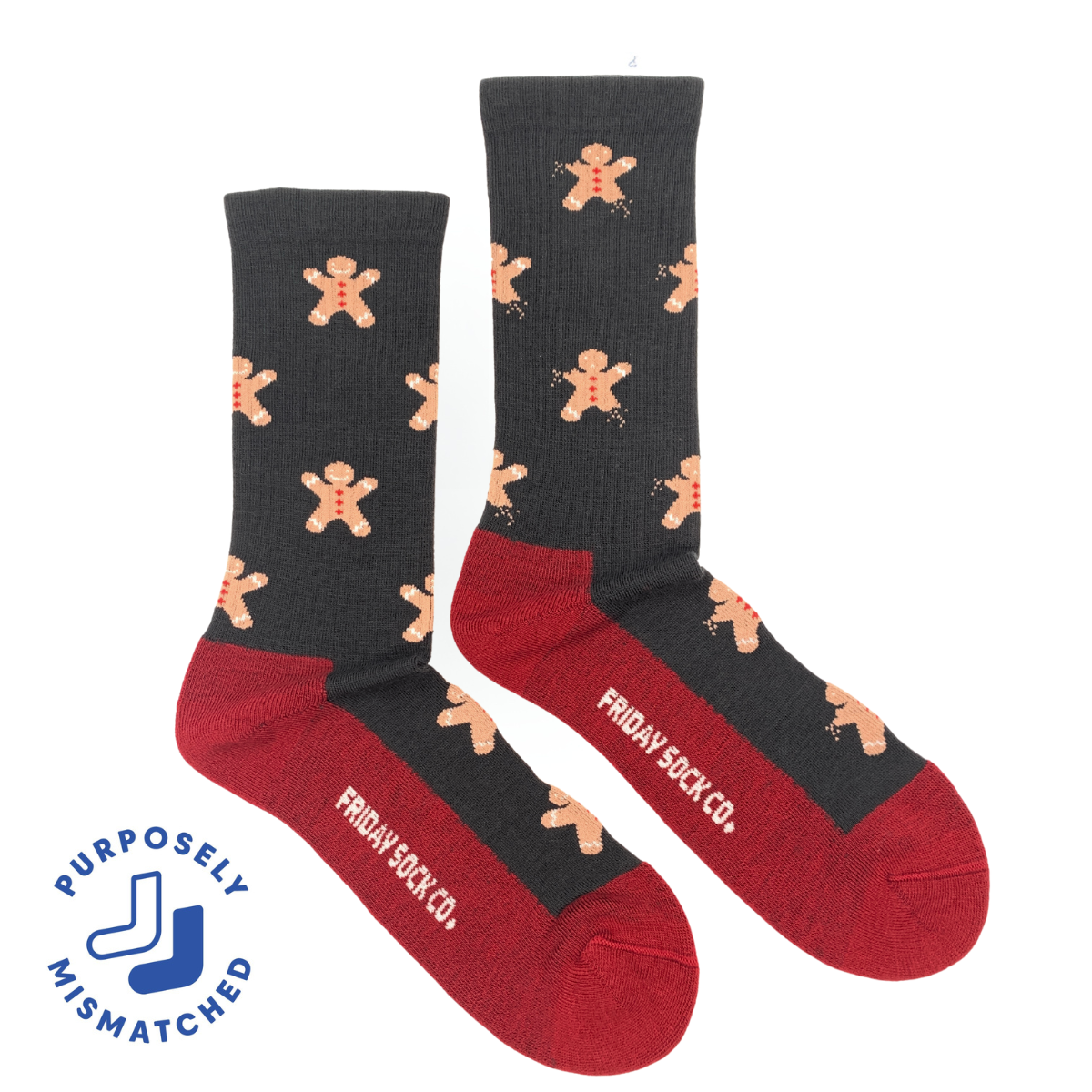 Friday Sock Co. Men's Gingerbread Bite Merino Wool Socks