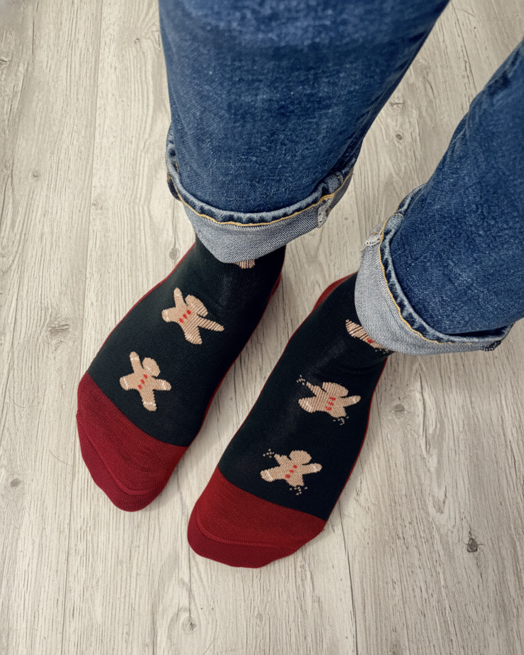 Friday Sock Co. Men's Gingerbread Bite Merino Wool Socks