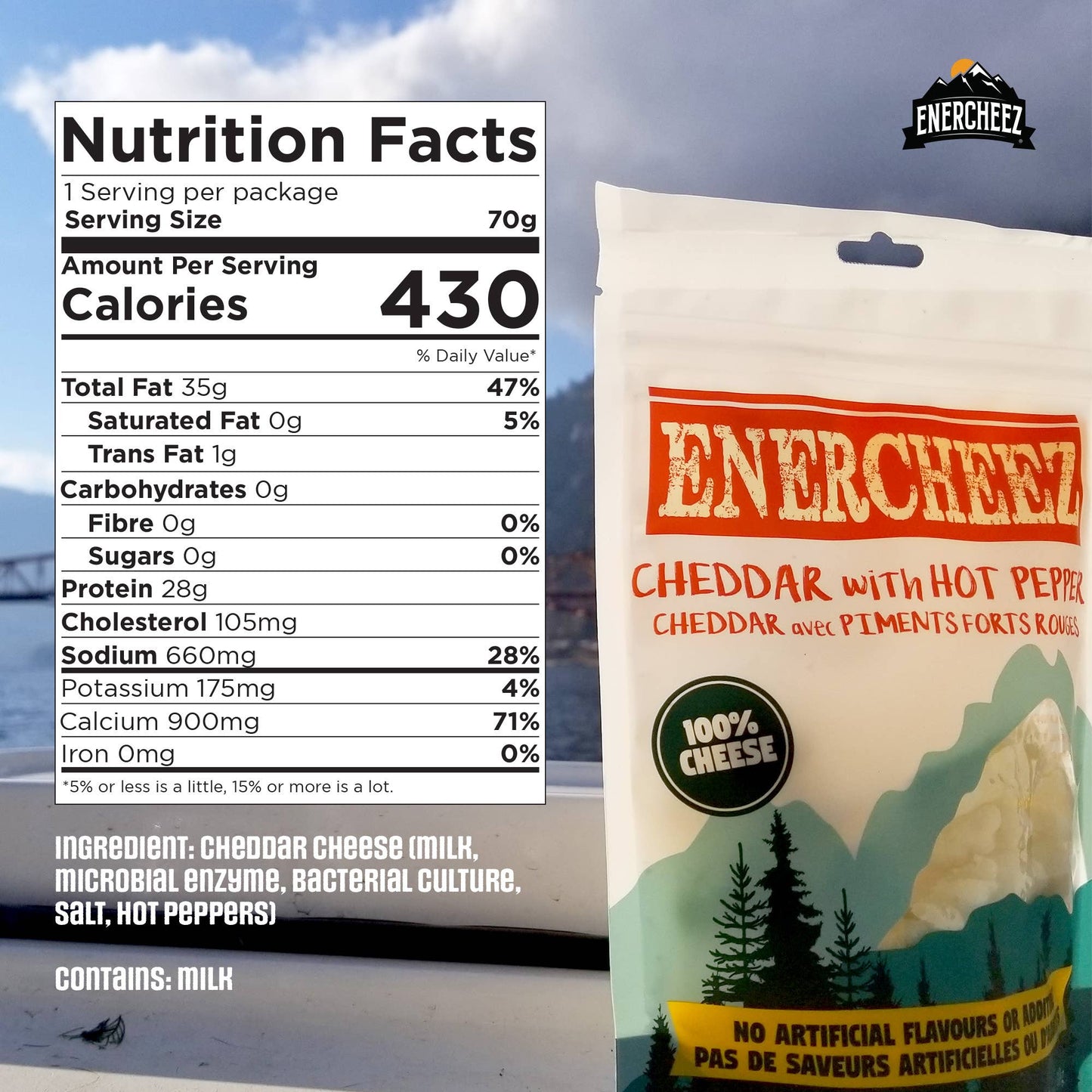 Enercheez | Spicy High Protein Cheddar Snack