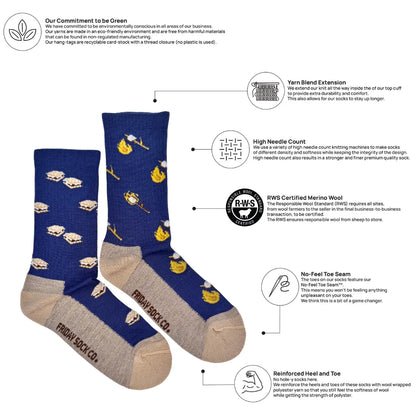 Friday Sock Co. Women's Camping S'mores Merino Wool Socks