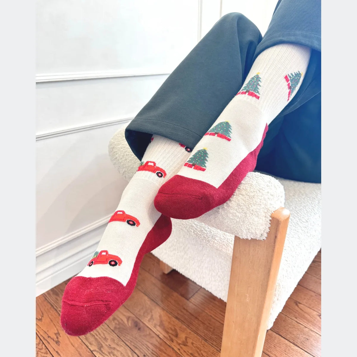 Friday Sock Co. Women's Christmas Truck Merino Wool Socks