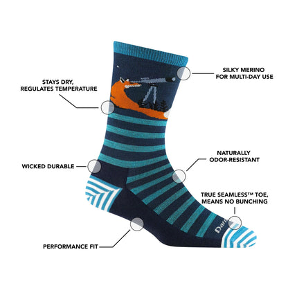 Darn Tough Women's Animal Haus Crew Lightweight Lifestyle Socks