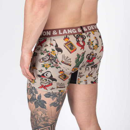 Devon & Lang Men's Journey 6" Boxer Brief - Vintage Outlaw