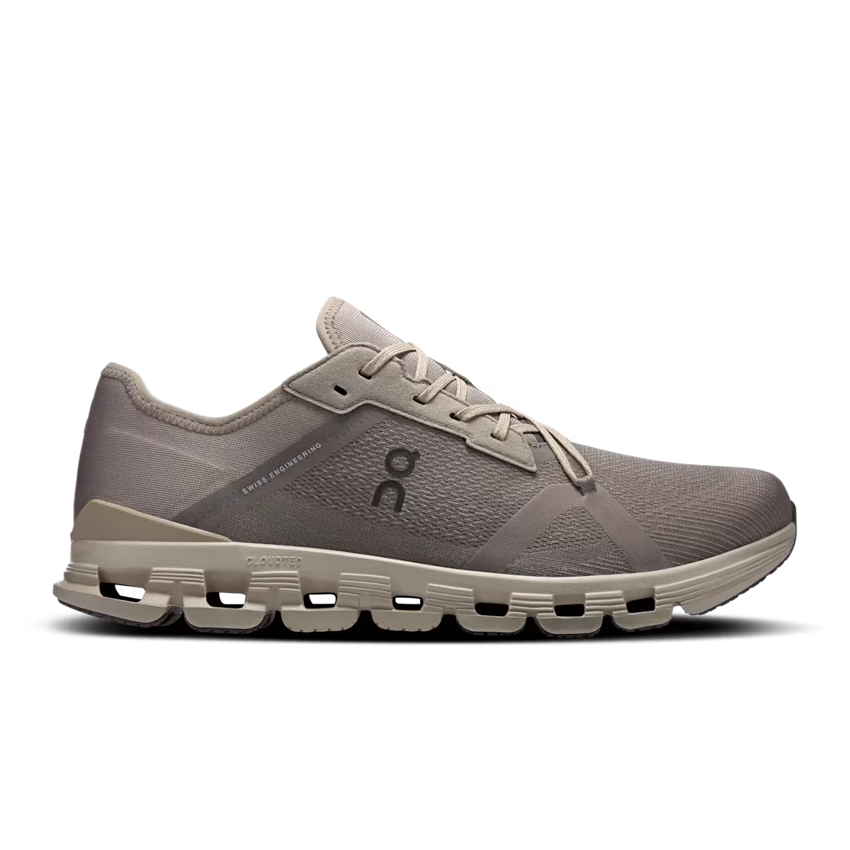 The Men's On Cloud X 4 AD cross-training shoe in grey, showcasing its premium mesh upper and CloudTec cushioning.