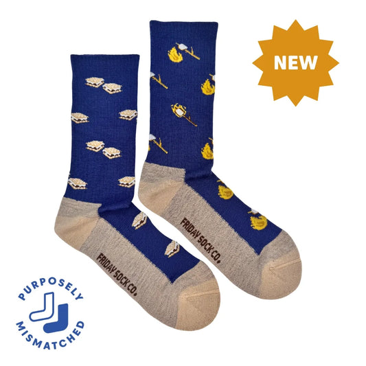 Friday Sock Co. Men's Camping S'mores Merino Wool Socks