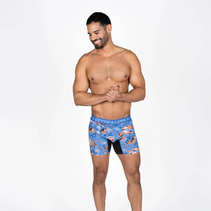 Devon & Lang Men's Journey 6" Boxer Brief - Otters