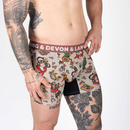 Devon & Lang Men's Journey 6" Boxer Brief - Vintage Outlaw