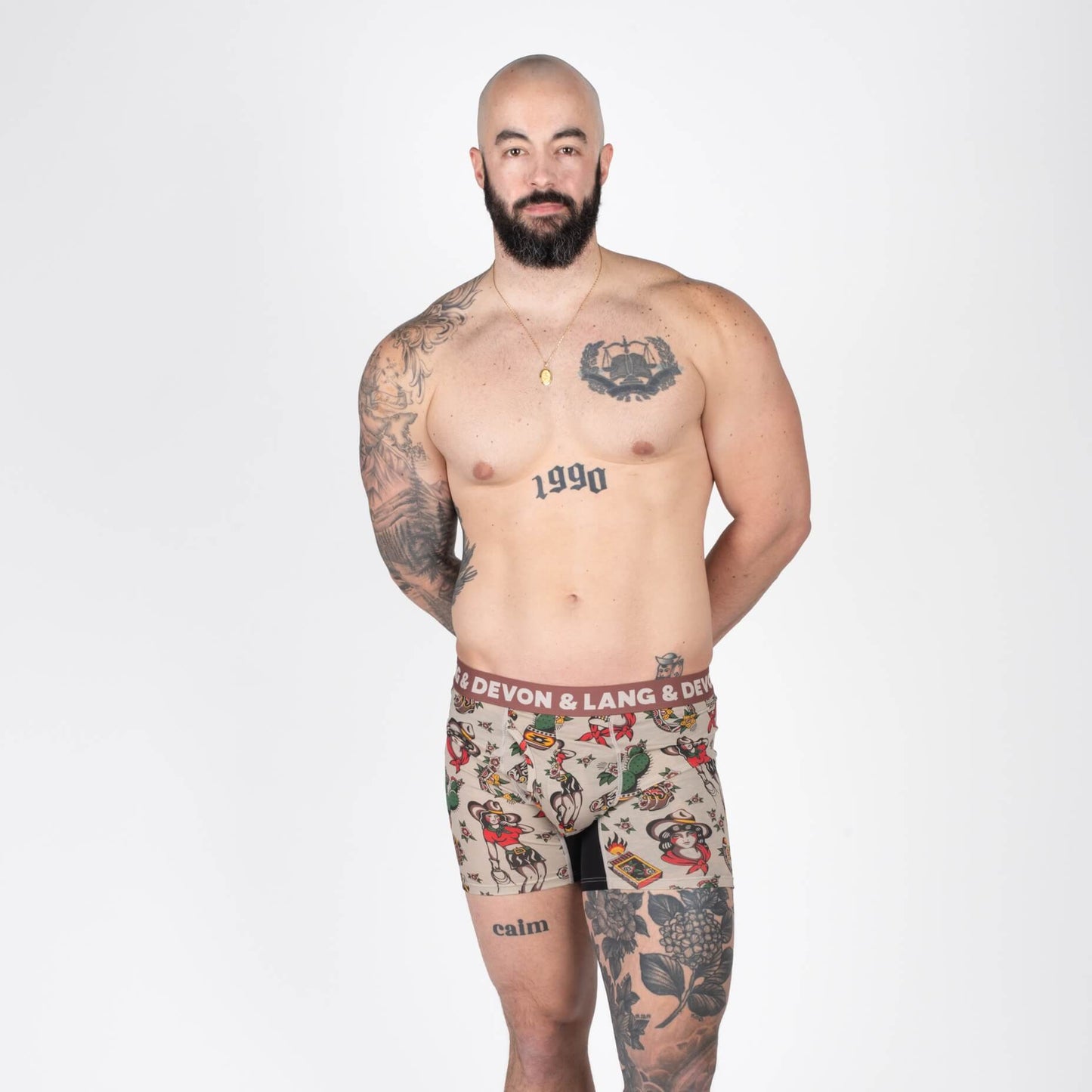 Devon & Lang Men's Journey 6" Boxer Brief - Vintage Outlaw