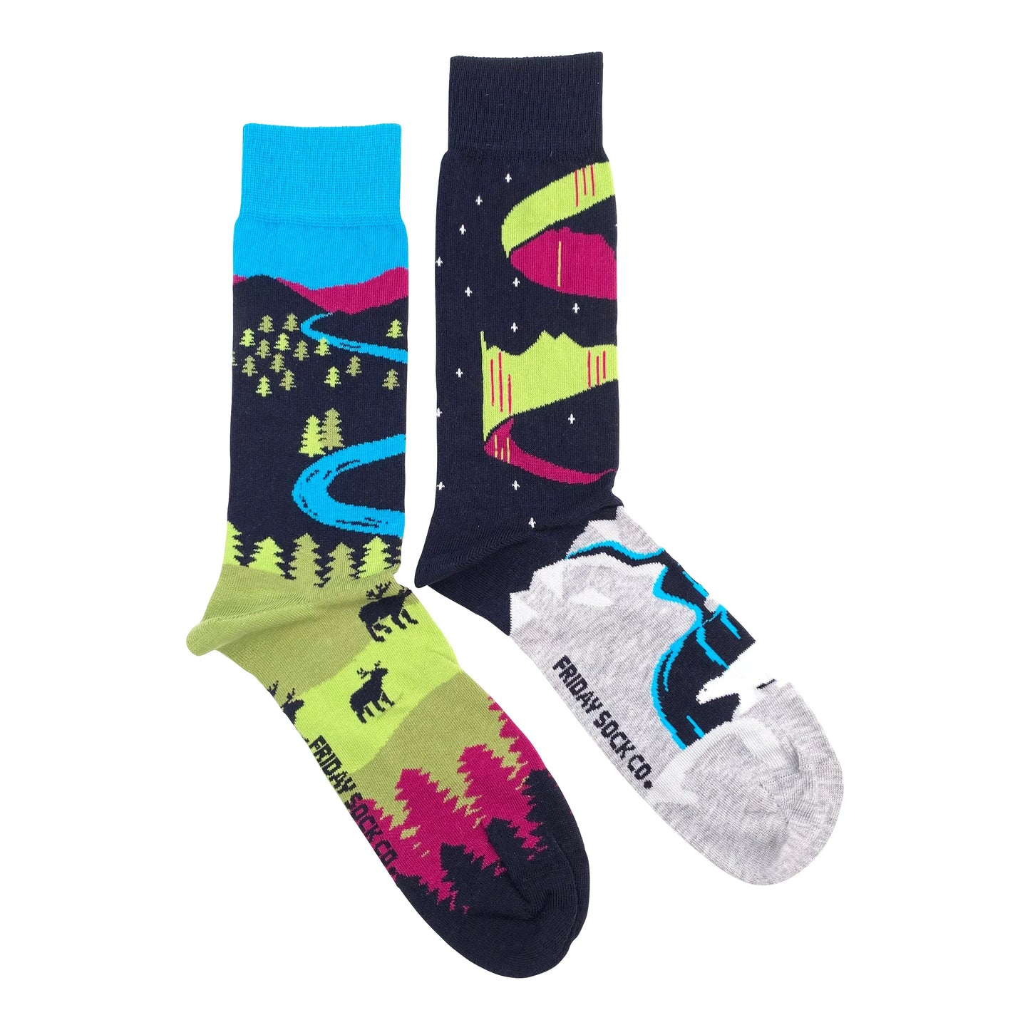Northern Canadian Landscape Socks Men's 7-12
