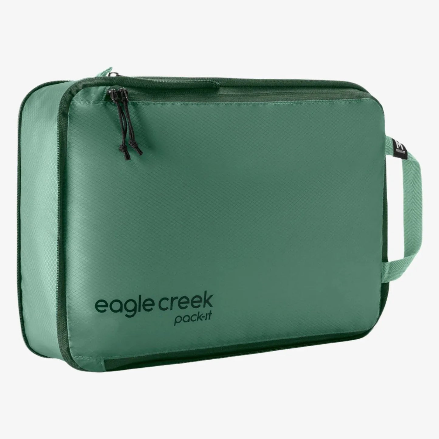 Green Eagle Creek packing cube on a white background