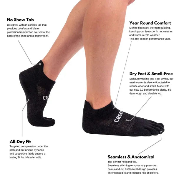 Merino Toe Socks 2.0 | Low Ankle