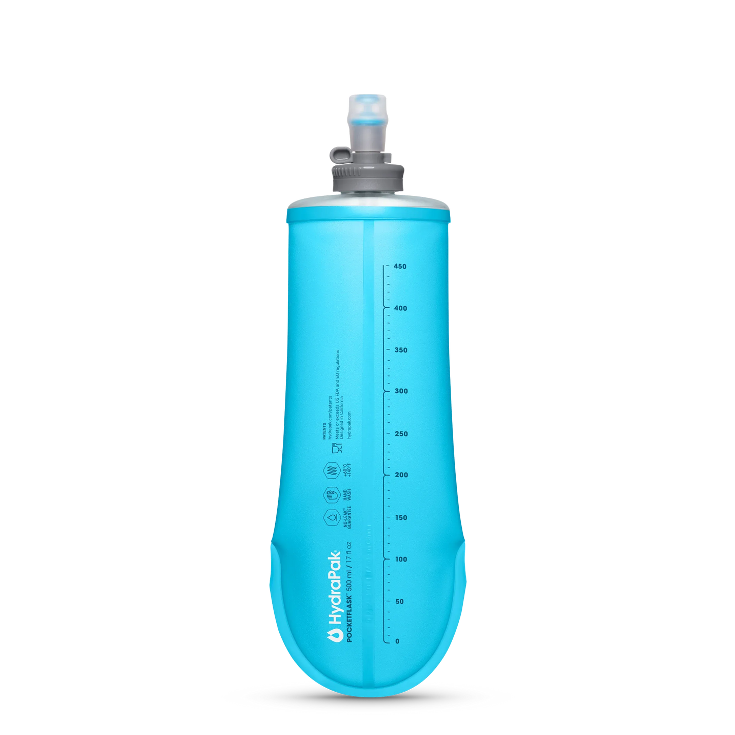 HydraPak PocketFlask 500ml - Ultra-Low Profile Soft Flask - Locking Cap