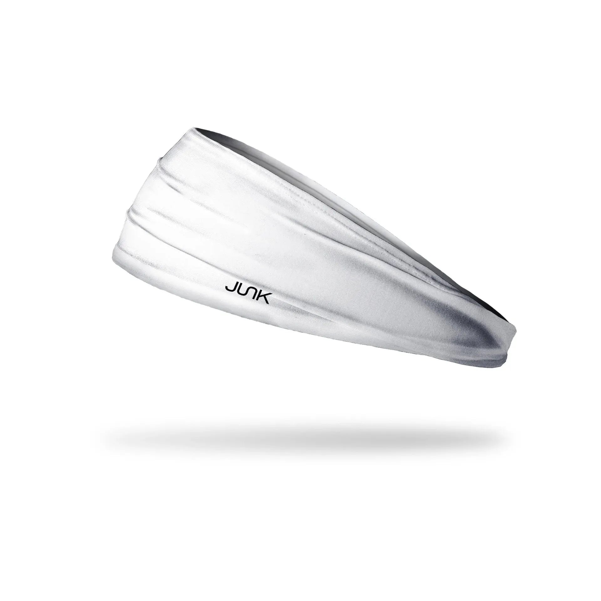 White headband with 'JUNK' branding on a white background