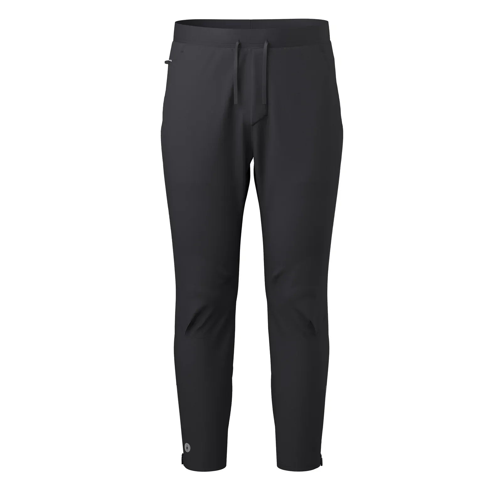 Black Smartwool Active Running pants with a drawstring waistband, displayed on a clean white background.