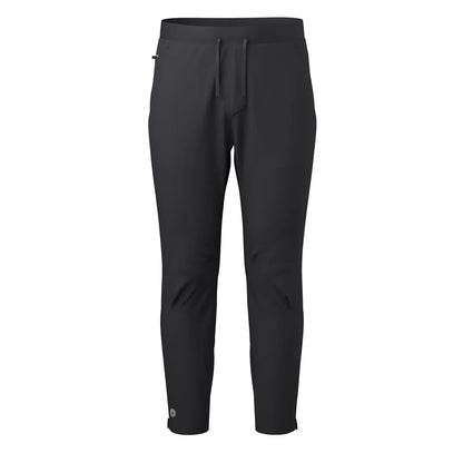 Black Smartwool Active Running pants with a drawstring waistband, displayed on a clean white background.