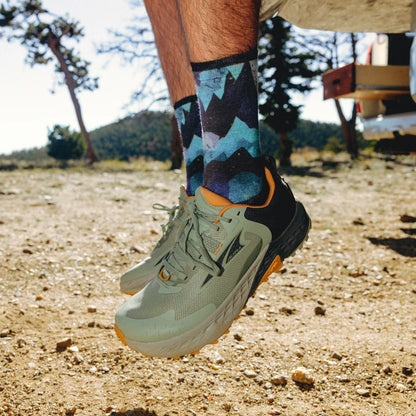 Smartwool Trail Run Summit Sector Print Crew Socks
