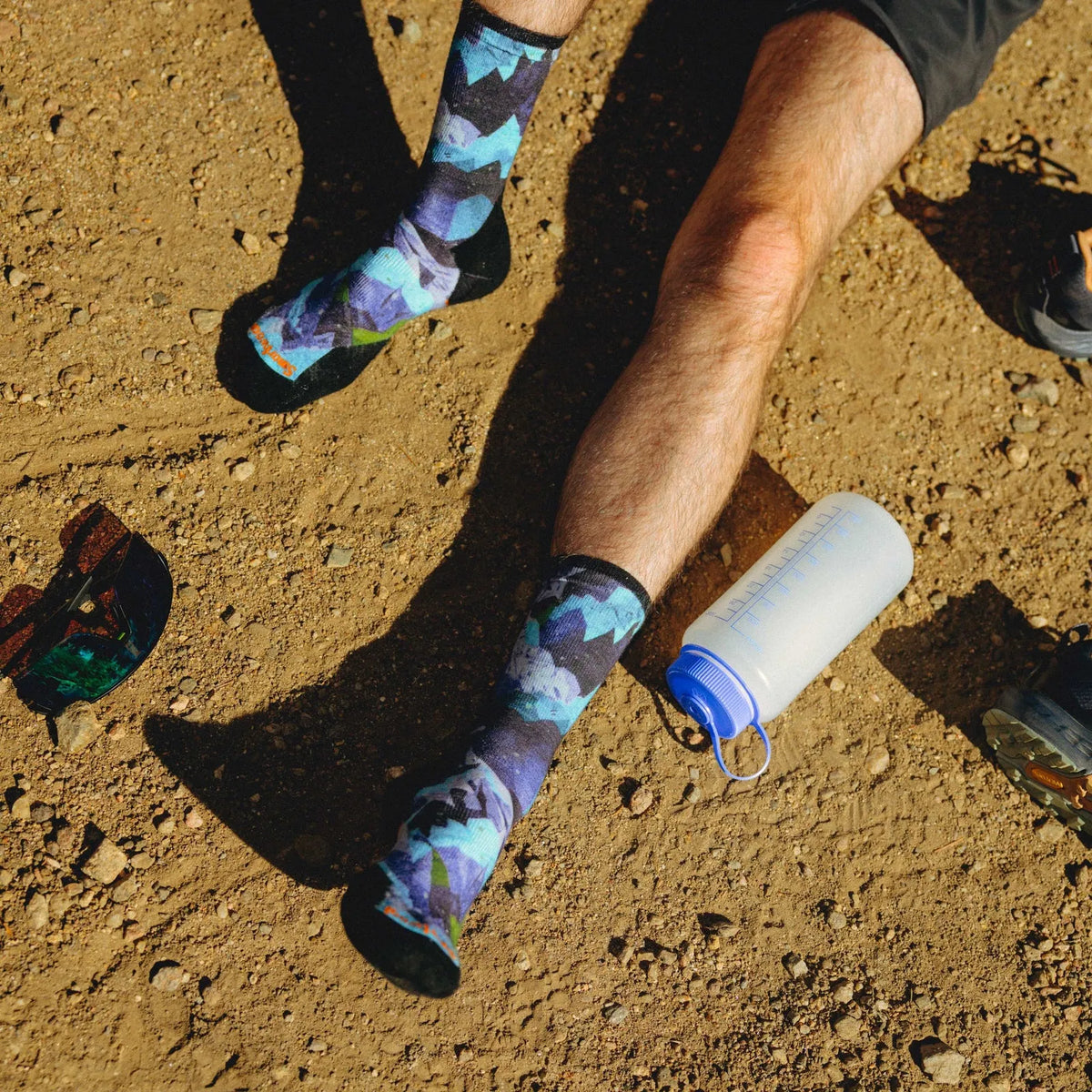 Smartwool Trail Run Summit Sector Print Crew Socks