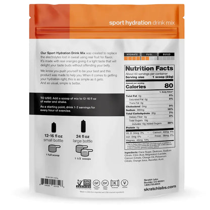 Sport Hydration Drink Mix 60 Servings 1320g Orange