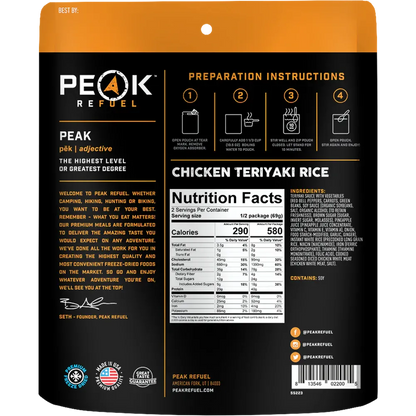 Peak Refuel | Chicken Teriyaki Backcountry Camp Meal