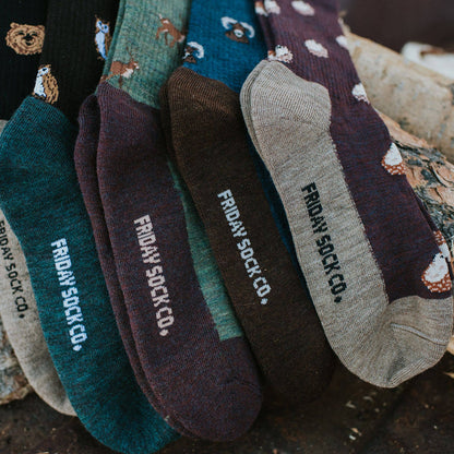 Friday Sock Co. Men's Bear Merino Wool Socks