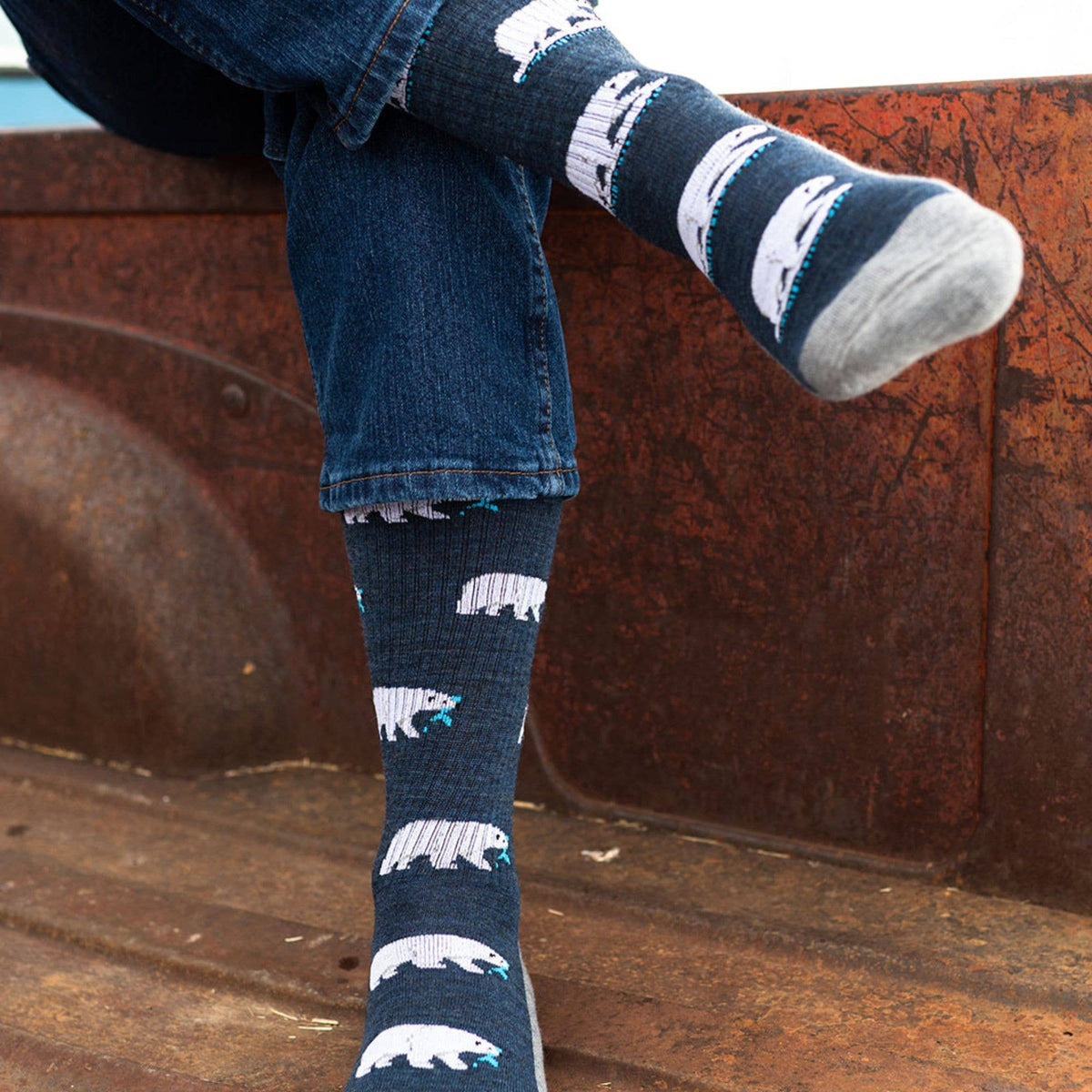Friday Sock Co. Women's Polar Bear Merino Wool Socks