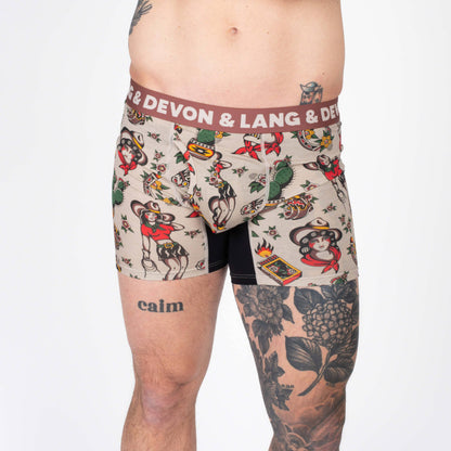 Devon & Lang Men's Journey 6" Boxer Brief - Vintage Outlaw