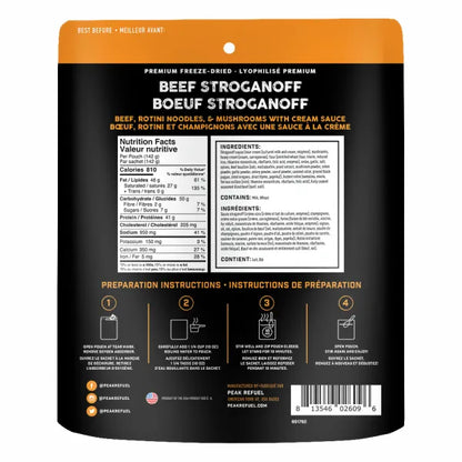 Peak Refuel Beef Stroganoff - High Protein Trail Meal