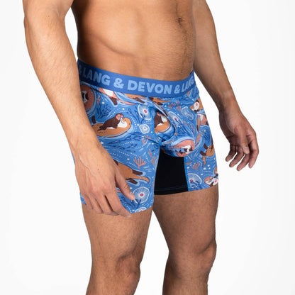 Devon & Lang Men's Journey 6" Boxer Brief - Otters