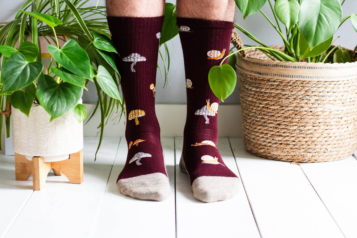 Friday Sock Co. Women's Mushroom Merino Wool Socks