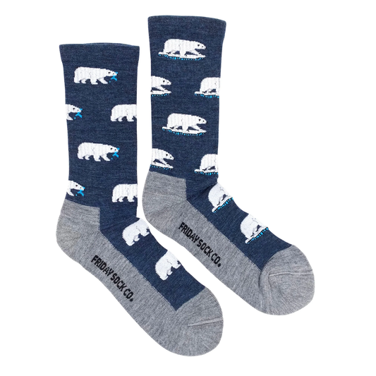 Polar Bear Merino Wool Socks Men's 7-12