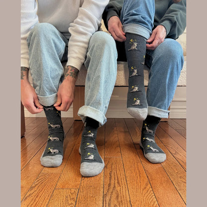 Friday Sock Co. Men's Wolf & Moon Merino Wool Socks