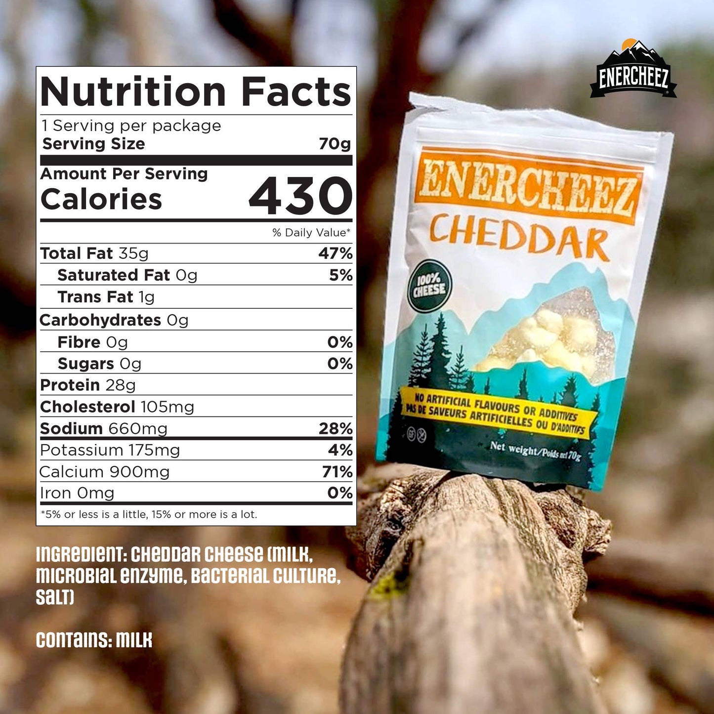 Enercheez | High Protein Cheddar Cheese Snack