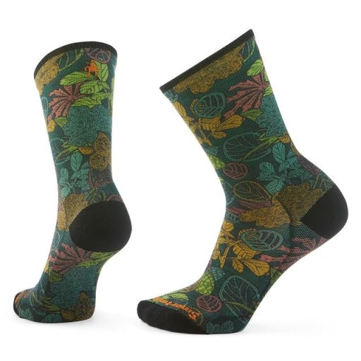Bike Zero Cushion Aloha Forest Print Crew Socks