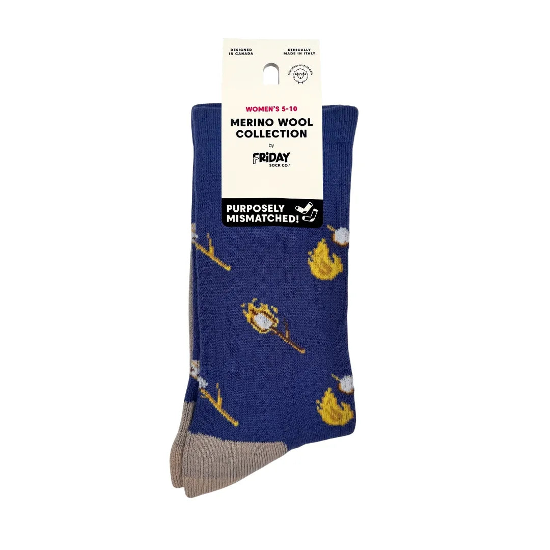 Friday Sock Co. Women's Camping S'mores Merino Wool Socks