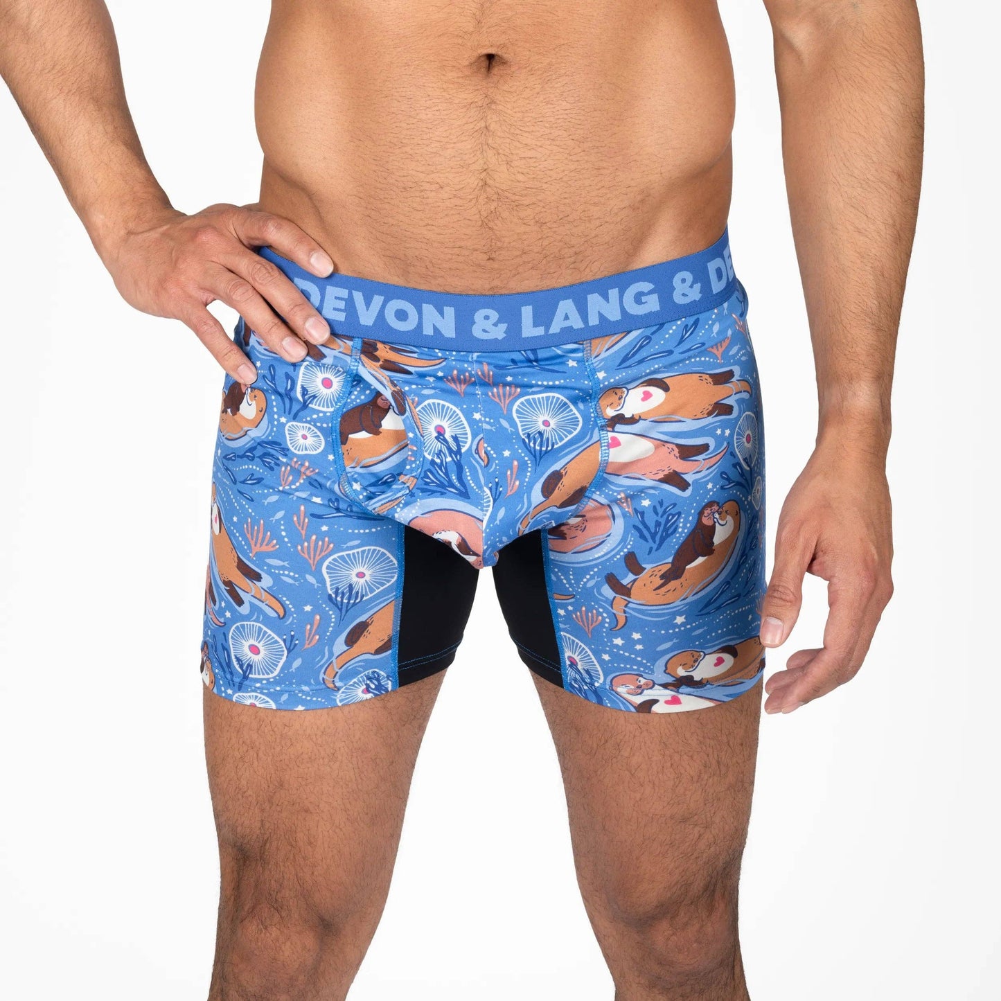 Devon & Lang Men's Journey 6" Boxer Brief - Otters
