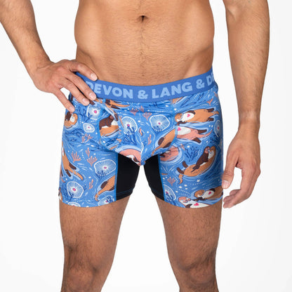 Devon & Lang Men's Journey 6" Boxer Brief - Otters