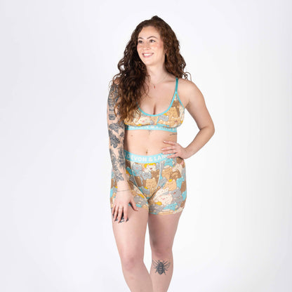 Devon & Lang Women's Bria 5" Boxer Brief - Cat Stack