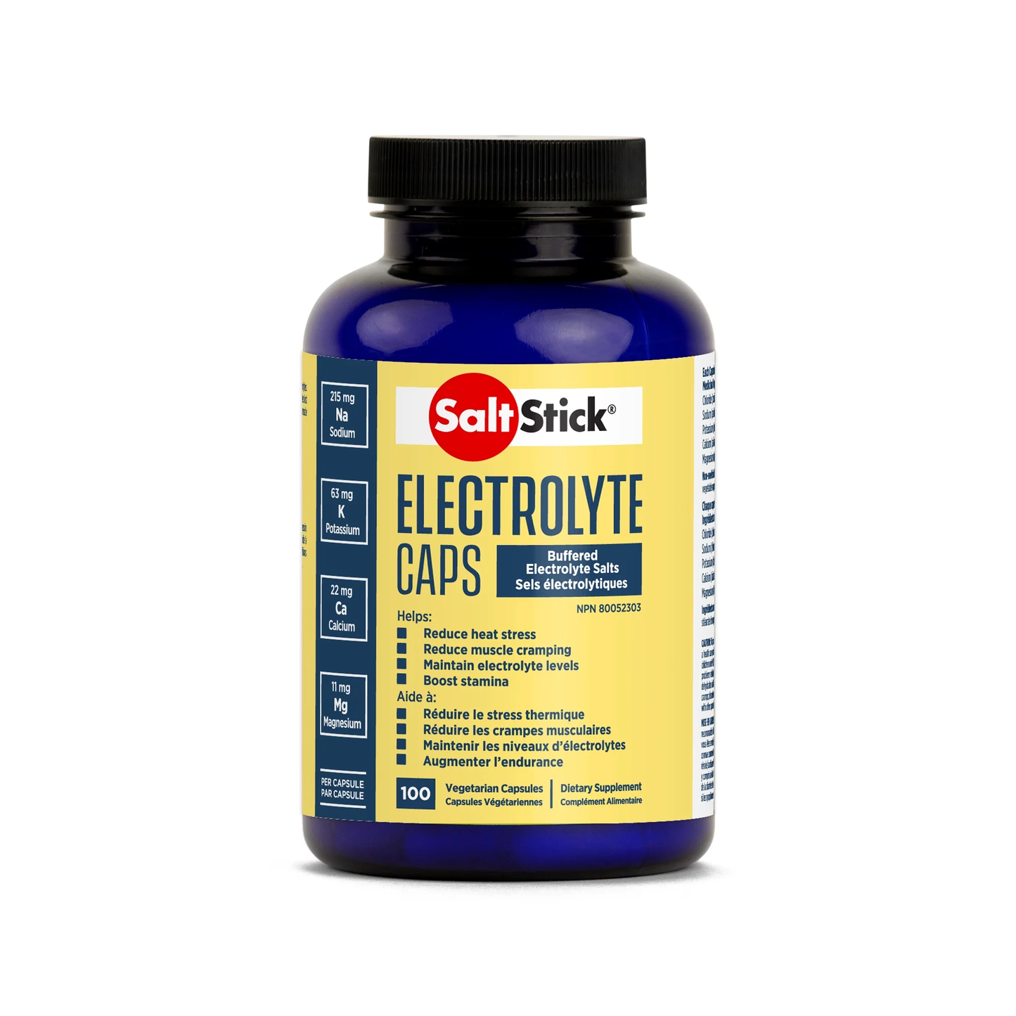 SaltStick Electrolyte Caps bottle on a white background