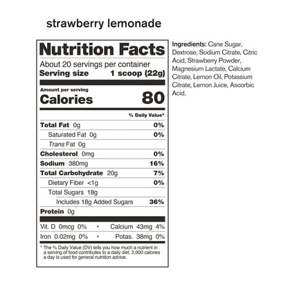 Sport Hydration Drink Mix 60 Servings 1320g Strawberry Lemonade