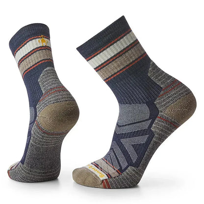 Smartwool | Hike Light Cushion Striped Mid Crew Socks (Unisex)