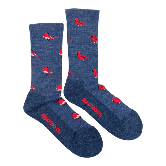 Cardinal & Robin Merino Wool Sock's Men's 7-12