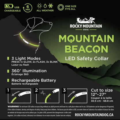 Rocky Mountain Dog Mountain Beacon LED Collar