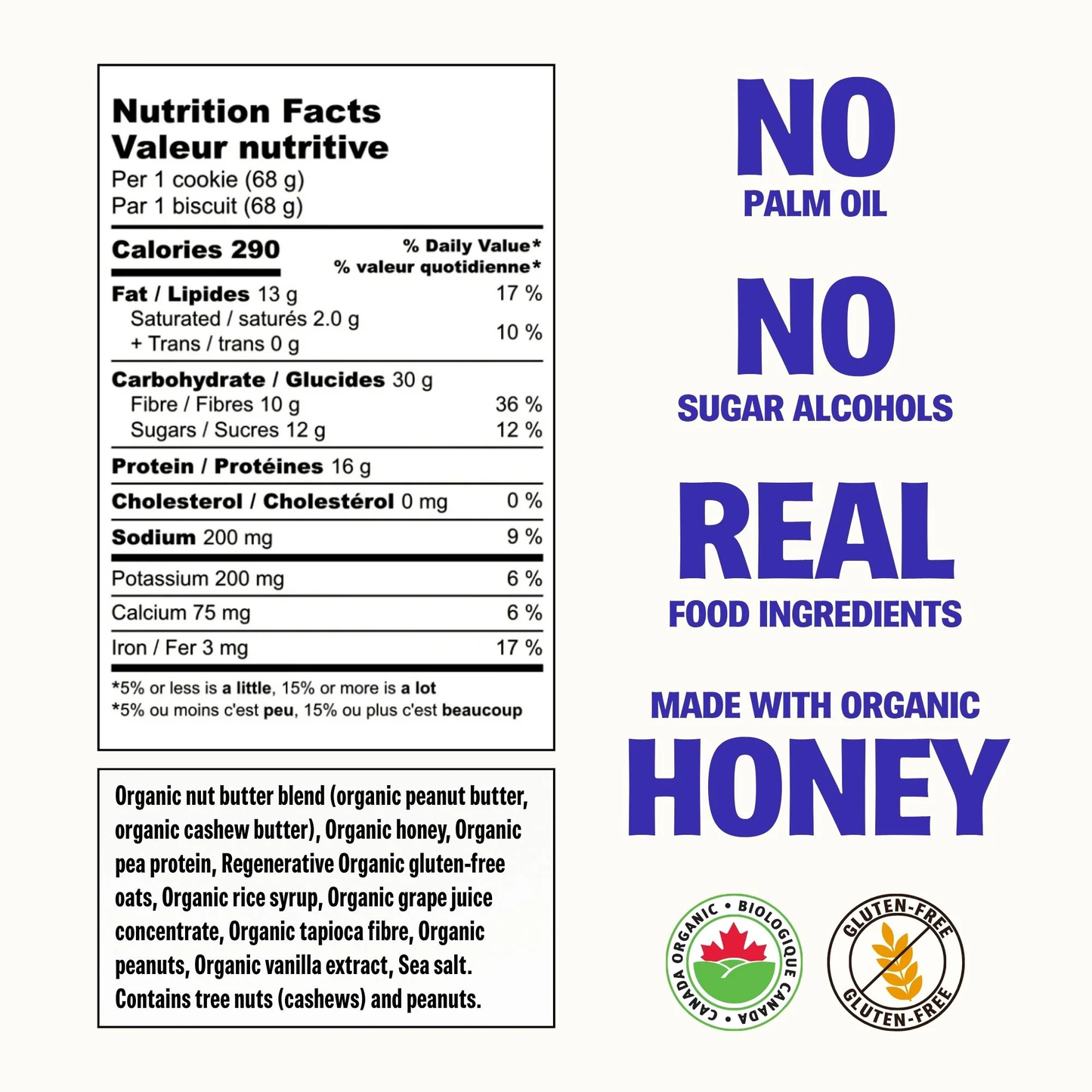 Peanut Butter Sea Salt Organic Protein Cookie